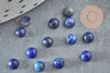 Cabochon rond bleu lapis lazulis, cabochon rond, cabochon pierre, lapis lazulis naturel,4mm, pierre naturelle, X1 G2655