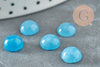 Cabochon rond jade aigue-marine, pierre naturelle,cabochon rond,pierre bleue, pierre dôme,cabochon pierre, 8mm, X1 G0947