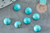 Cabochon howlite naturelle turquoise 6mm, cabochon rond en pierre naturelle, X1 G1010