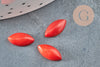 Cabochon marquise corail rouge, cabochon ovale,corail naturel, 10x8mm, création bijoux,pierre naturelle, 6x12mm, X1 G3304