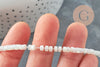 Perle nacre blanche naturelle heishi,tube coquillage ivoire,perle coquillage, 2x4mm, le fil de 20cm , X1G4475