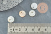 Pendentif rond nacre blanche, pendentif coquillage, coquillage naturel,11mm, X10G0360