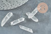 Perles cristal de roche transparent, pierre brute ,cristal, perle pierres, pierre naturelle, X10 G0757