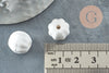 Perle porcelaine blanche 13mm,perle striées,perle céramique, fabrication bijoux, céramique blanche, X10 G7400