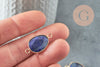 Pendentif connecteur Lapis Lazulis,creation bijou, Pendentif bijoux, pendentif pierre naturelle, lapis lazulis naturel,27.5mm, X1 G1331