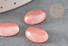Cabochon watermelon stone rose, cabochon ovale, bijou pierre,cabochon 14mm, Cabochon verre, X1 G1316