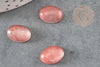 Cabochon watermelon stone rose, cabochon ovale, bijou pierre,cabochon 14mm, Cabochon verre, X1 G1316