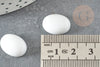 Cabochon dôme ovale porcelaine blanche, cabochon porcelaine, fait main,16x12mm, X1 G2821