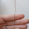 Chaine dorée 14 carats fantaisie résine multicolore pastel 1.5mm,chaine doree acier,chaîne fine,1metre,,G2846