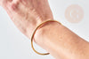 Bracelet jonc lisse rond 3mm acier 304 inoxydable doré 69mm, doré inoxydable, bracelet sans nickel, X1G7736