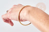 Bracelet jonc lisse rond 3mm acier 304 inoxydable doré 69mm, doré inoxydable, bracelet sans nickel, X1G7736