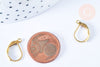 Supports boucles veilleuses laiton brut 15mm, oreilles percées, création bijoux,lot de 20 G7155-Gingerlily Perles