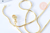Chaine serpent laiton doré 43,1cm, chaine laiton doré pour création bijoux, l'unité G7106-Gingerlily Perles