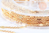 Chaine soudée losange laiton doré 18K- 1,5,chaine dorée pour création bijoux, chaine losange, Le mètre G6934-Gingerlily Perles