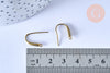 Support crochet hameçon boucle laiton brut 19mm, création boucles d'oreilles, lot de 6 G6582-Gingerlily Perles