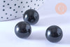 Bola carillon d'harmonie noir métallisé 16mm, création bijoux de grossesse, création bijoux,l'unité G6684-Gingerlily Perles