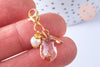 Pendentif fermoir cristal facetté acier inoxydable doré 34mm, pendentif perle en verre, fabrication de porte clés, l'unité G7102-Gingerlily Perles