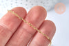 Chaine acier dorée 14k singapour,chaine collier,sans nickel,chaine fantaisie,acier, chaine complète,1.8mm,45cm, l'unité,G1088-Gingerlily Perles