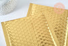 Enveloppes à bulles en plastique métallisé doré 22.5x15cm, un emballage auto-adhésif pour vos expéditions,10 pièces G6809-Gingerlily Perles