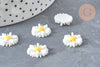 cabochon fleur marguerite en résine 13mm, fournitures à coller ornement pour cheveux et bijoux,lot de 5 G6840-Gingerlily Perles