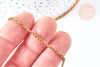 Chaine forçat laiton brut 3x2mm, chaine au mètre pour création bijoux DIY, 5 metres -G6748-Gingerlily Perles