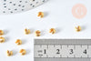 Caches perles texturées à écraser en laiton, or, 3 mm de diamètre, lot de 20 G6891-Gingerlily Perles