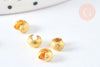 Caches perles texturées à écraser en laiton, or, 3 mm de diamètre, lot de 20 G6891-Gingerlily Perles