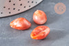 Pendentif coquillage orange marbré, fourniture créative,perle acrylique,cauri,création bijoux,coquillage bijou,coquillage,19mm,les 10-G1232