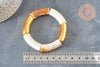 Bracelet jonc élastiqué résine beige et or imitation pierre 50mm,idée cadeau anniversaire, l'unité G6927-Gingerlily Perles
