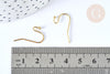 Support crochet hameçon boucle laiton brut 27mm, création boucles d'oreilles, lot de 20 (2.8Gr) -G6917-Gingerlily Perles