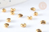 Caches perles à écraser acier 304 doré 2X3mm, apprêt acier inoxydable, lot de 5 G7320-Gingerlily Perles