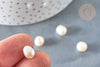 Perle naturelle d'eau douce blanche forme mixte 7-10mm Trou large, création bijoux perle eau douce, l'unité G7362-Gingerlily Perles