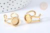 Bague réglable pour cabochon 10mm en acier 201 inoxydable doré, un support bague personnalisable création bijoux,l'unité G7755-Gingerlily Perles