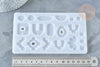 Moule pour fabrication pendentif résine 90x150mm, moule silicone pour réaliser des bijoux avec inclusion en résine, l'unité G7754-Gingerlily Perles