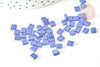 Perles rocaille carré verre rectangle bleu nuit, perle carré création bracelet, perle tila,4.5mm,2 trous, Les 50 (4.8GR) G7756-Gingerlily Perles