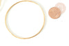 Bracelet jonc lisse rond acier 304 inoxydable doré 66mm, doré inoxydable, bracelet sans nickel, l'unité G7733-Gingerlily Perles