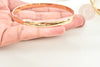 Bracelet jonc lisse 5.5mm acier 304 inoxydable doré 68mm, doré inoxydable, bracelet sans nickel, l'unité G7737-Gingerlily Perles