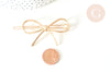 Support barrette noeud clip métal doré sans plateau 59mm, pince à cheveux, accessoire coiffure mariage, l'unité G7740-Gingerlily Perles