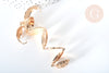 Pendentif rond ailes dépliant laiton doré 25,5mm, création de bijou porte-photos, bijou original, X1G8065