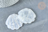Pendentif coquillage acétate résine blanc nacré 45mm,pendentif pour la création de bijoux plastique, l'unité G8037-Gingerlily Perles