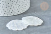 Pendentif coquillage acétate résine blanc nacré 45mm,pendentif pour la création de bijoux plastique, l'unité G8037-Gingerlily Perles