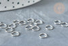 Anneaux de jonction ronds acier 304 inoxydable 6mm,anneaux ouverts, fournitures acier, les 3 grammes G8001-Gingerlily Perles