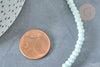 Perles porcelaine abacus vert pâle 4x3mm, création bijoux céramique, le fil de 38cm G7810-Gingerlily Perles