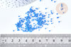 Perles tube verre bleu façon Delica miyuki, Perle rocaille japonaise, perlage tissage, Sachet 8g, X1G7765