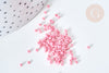 Perles tube verre rose clair façon Delica miyuki, Perle rocaille japonaise, perlage tissage, Sachet 8g, X1G7775