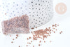 Perles tube verre marron transparent façon Delica miyuki, Perle rocaille japonaise, perlage tissage, Sachet 8g, X1G7778