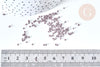 Perles tube verre marron glacé métallisé mat façon Delica miyuki, Perle rocaille japonaise mat,perlage tissage, Sachet 8g, X1G7771