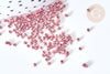 Perles tube verre Rose foncé métallisé mat façon Delica miyuki, Perle rocaille japonaise mat, perlage tissage, Sachet 8g, X1G7770