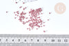 Perles tube verre Rose foncé métallisé mat façon Delica miyuki, Perle rocaille japonaise mat, perlage tissage, Sachet 8g, X1G7770