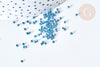 Perles tube verre bleu foncé métallisé mat façon Delica miyuki, Perle rocaille japonaise mat, perlage tissage, Sachet 8g, X1G7776